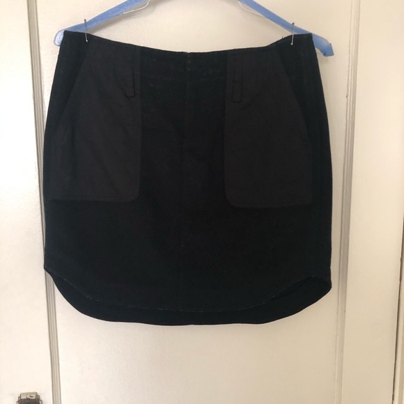 Madewell Black Wool Skirt with quilted patch pockets - Picture 4 of 8